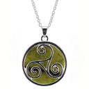 Authentic Connemara Marble Reversible Celtic Pendant Triskele Knot Gaelsong