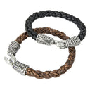 J50004 Handcrafted Celtic Braided Leather Bracelet Gaelsong