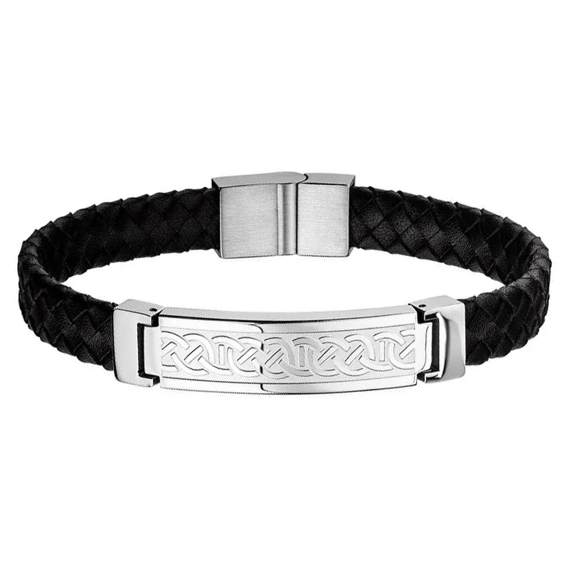 Men's Celtic Knotwork Leather Bracelet | Gaelsong – GaelSong