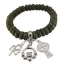 Connemara Marble Celtic Charm Bracelets Deep Green Gaelsong