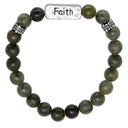 Connemara Marble Irish Beaded Bracelet with Message Faith Gaelsong