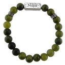 Connemara Marble Irish Beaded Bracelet with Message Hope Gaelsong