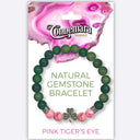 Connemara Marble Stretch Bracelet with Crystals & Charms Pink Gaelsong