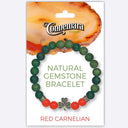 Connemara Marble Stretch Bracelet with Crystals & Charms Red Gaelsong