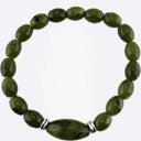 Rare Connemara Marble Beads Stretch Bracelet Watermelon Gaelsong