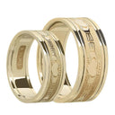 10K Gold Engraved Irish Claddagh Wedding Band Gaelsong