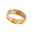 J71022 MED YELLOW 10K Gold Celtic Warrior Shield Wedding Ring Gaelsong