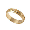 J71023 WOMEN Handmade 10K Yellow Gold Claddagh Wedding Band Gaelsong
