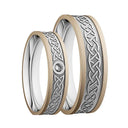10K Mixed Gold Celtic Love Knot Wedding Bands Gaelsong