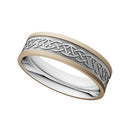 J74018 LARGE 10K Mixed Gold Celtic Love Knot Wedding Bands Gaelsong
