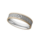J74018 SMALL 10K Mixed Gold Celtic Love Knot Wedding Bands Gaelsong
