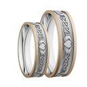 Handcrafted Two Tone 10k Gold Claddagh Band GAelsong