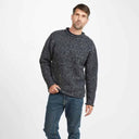 Donegal Wool Roll Neck Sweater Charcoal Gaelsong