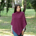 Celtic Knots Traditional Cowl Neck Poncho Wine Lifestyle Gaeslosng