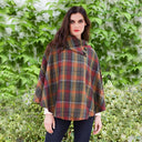 A10074 Irish Plaid Designed Tweed Poncho for Ladies Gaelsong

