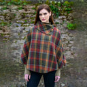 A10074 Irish Plaid Designed Tweed Poncho for Ladies Gaelsong
