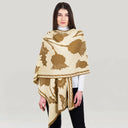 Scottish Thistle Cotton Shawl Brown Studio Gaelsong