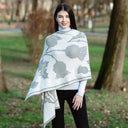 Scottish Thistle Cotton Shawl Grey Lifestyle Gaelsong