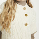 A10085 Supersoft Merino Wool Aran Cape Closeup View Gaelsong