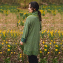 Silk Celtic Knotwork Mull Jacket - Scottish Green Lifestyle Side View Gaelsong