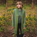 Silk Celtic Knotwork Mull Jacket - Scottish Green Lifestyle Front View  Gaelsong