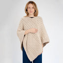 Cable Pattern Irish Knit Poncho Parsnip Gaelsong
