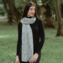 Newgrange Fern Design Irish Wrap HARBOR GREY  Gaelsong
