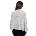 Newgrange Fern Design Irish Wrap HARBOR GREY Back View Gaelsong
