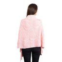 Newgrange Fern Design Irish Wrap PASTEL RED  Colour Back View Gaelsong
