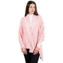 Newgrange Fern Design Irish Wrap PASTEL RED Colour Gaelsong
