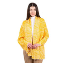 Newgrange Fern Design Irish Wrap TUSCANY YELLOW  Colour  Gaelsong
