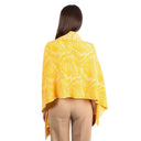 Newgrange Fern Design Irish Wrap TUSCANY YELLOW  Colour Back View  Gaelsong
