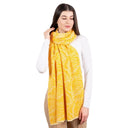 Newgrange Fern Design Irish Wrap TUSCANY YELLOW  Colour Studio Gaelsong
