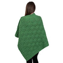 A10104 Side Buttons Irish V-Shaped Poncho Green Color Back View  Gaelsong

