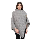 A10104 Side Buttons Irish V-Shaped Poncho Grey Color Studio Gaelsong
