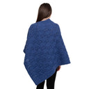 A10104 Side Buttons Irish V-Shaped Poncho Marl Blue Color Studio Gaelsong
