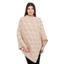 A10104 Side Buttons Irish V-Shaped Poncho Parsnip Color Studio Gaelsong

