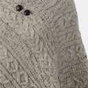 A10107 Color SKIDDAW Buttoned Irish Cable Knit Poncho Front Side Gaelsong