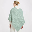 
A10109 Color SEAFOAM GREEN SuperSoft Merino Ladies Irish Poncho Shop BAck online On Gaelsong