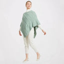 
A10109 Color SEAFOAM GREEN SuperSoft Merino Ladies Irish Poncho Shop online On Gaelsong
