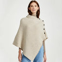 A10112 WICKER Ladies Merino Wool Herringbone Poncho Gaelsong
