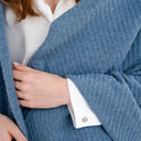 Women's Lightweight Lambswool Irish Shawl Blue Gaelsong