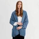 Women's Lightweight Lambswool Irish Shawl Blue Gaelsong