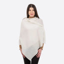 Women's Lightweight Lambswool Irish Shawl White Gaelsong