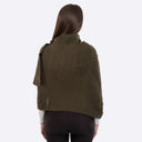 Women's Lightweight Lambswool Irish Shawl Green Back View Gaelsong