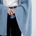 Women's Lightweight Lambswool Irish Shawl Blue Studio Gaelsong