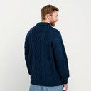 A20031 One Button Shawl Collar Irish Sweater Back View Gaelsong
