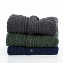 A20112 Men's Cable Shawl-Collar Aran Cardigan Gaelsong
