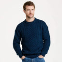 A20182 TEAL BLUE Colour Colour Heavyweight Traditional Irish Fisherman Sweater Lifestyle Gaelsong