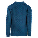 A20182 TEAL BLUE Colour Heavyweight Traditional Irish Fisherman Sweater Studio Gaelsong